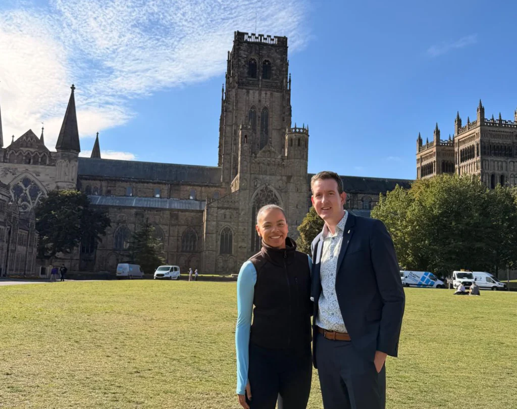 Kayleigh Letman, Founder of Onda Pilates, and Stuart Lloyd, General Manager at Radisson Blu Durham