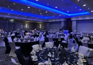 The Augur Suite set up for a special occasion at Radisson Blu Durham